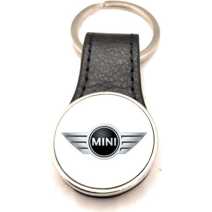 Porte-clés acier-simili cuir Road Runner - Mini Cooper