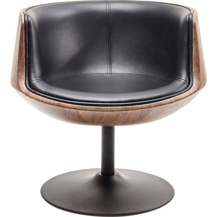 Fauteuil pivotant Soft noyer Kare Design Fauteuil pivotant Soft noyer Kare Design