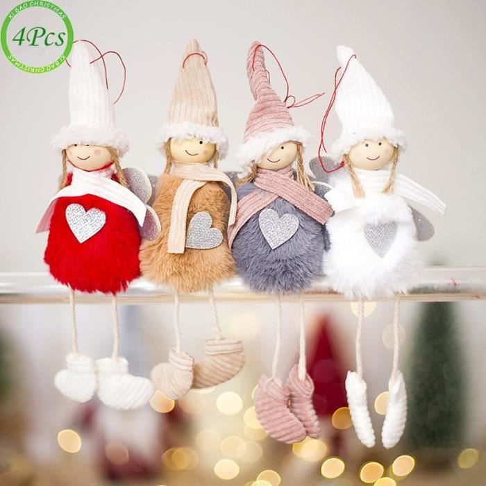 Noël Mignon Ange Poupée Peluche Ornements Noël Arbre Décoration Tenture 