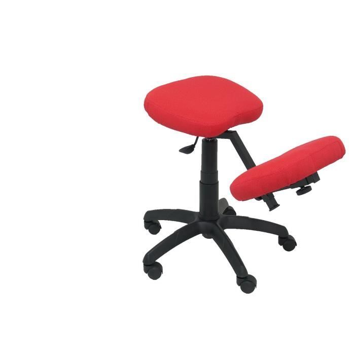 tabouret de bureau ergonomique pivotant et réglable en hauteur - piqueras y crespo - modèle 37g - rouge