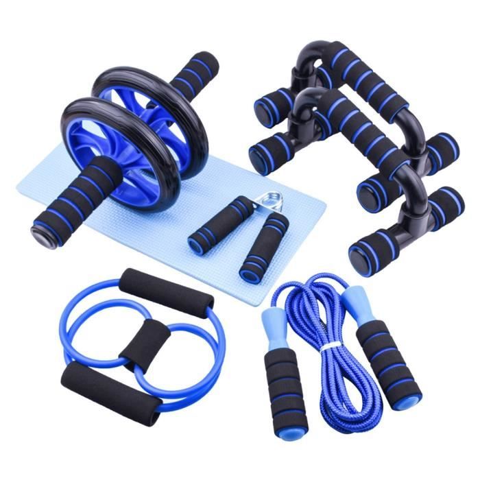 Pack Fitness Abdominaux : Rouleau Abdo + 5 Bandes De Résistance - GEPCO Sport