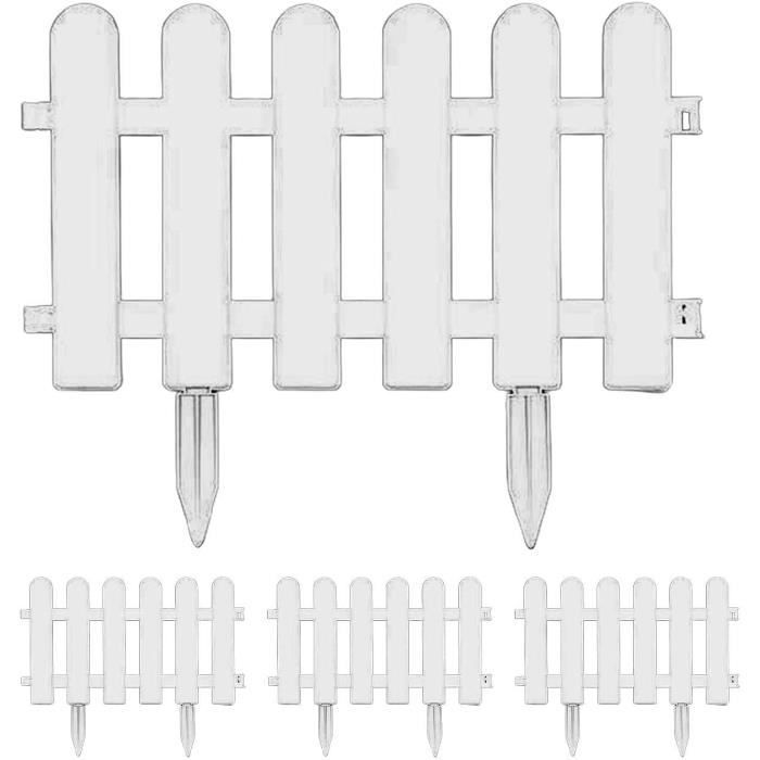 Hourleey Clôture De Jardin, 3 M X 61 Cm, 10 Panneaux De Bordure