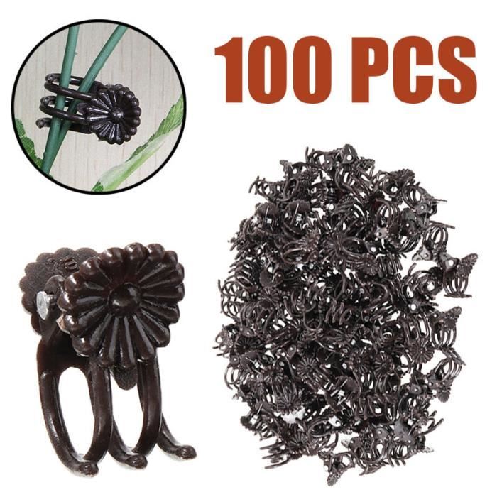 Matériel Horticulture Pinces à Plantes - Lot De 300 - Pour Tomates, Concombres - Plastique Transparent Pinces Plantes Plastique