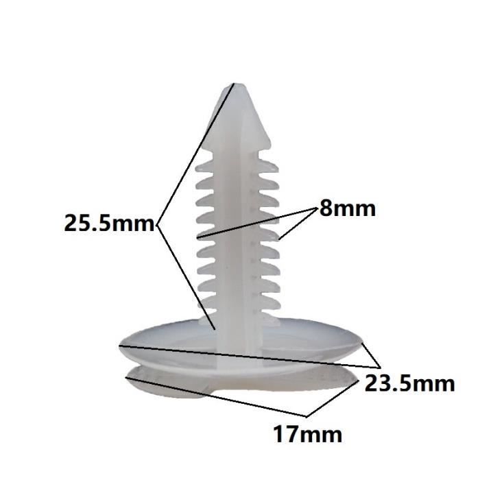 Clips Peugeot Lot De 10 Clips (Attaches) En Plastique Pour Pare-chocs Ford Focus - Réparation Garniture Enjoliveur Ford Original