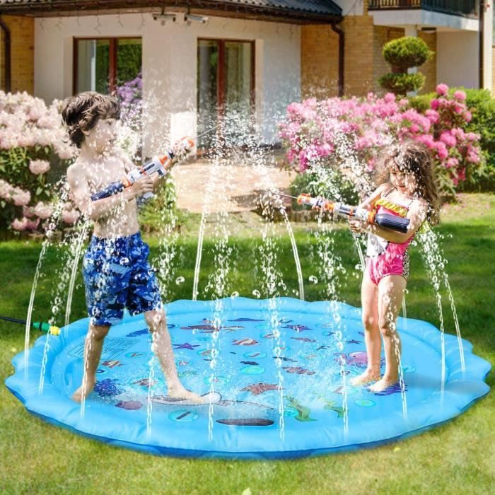 Jeux D Eau Et De Plage Tapis De Jeu De Jet Et D Eclaboussure D Eau Piscine Pour Bebe En Plein Air Les Enfants En Bas Ag Cdiscount Jeux Jouets