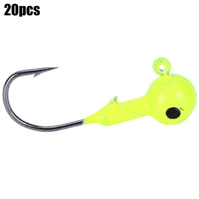 WYMAODAN Ensemble de leurres de pêche, 5 pièces 8 cm appât Souple tête de Plomb leurres de Poisson de mer matériel de pêche Pointu Triple Crochet appât Artificiel Queue en T (2A