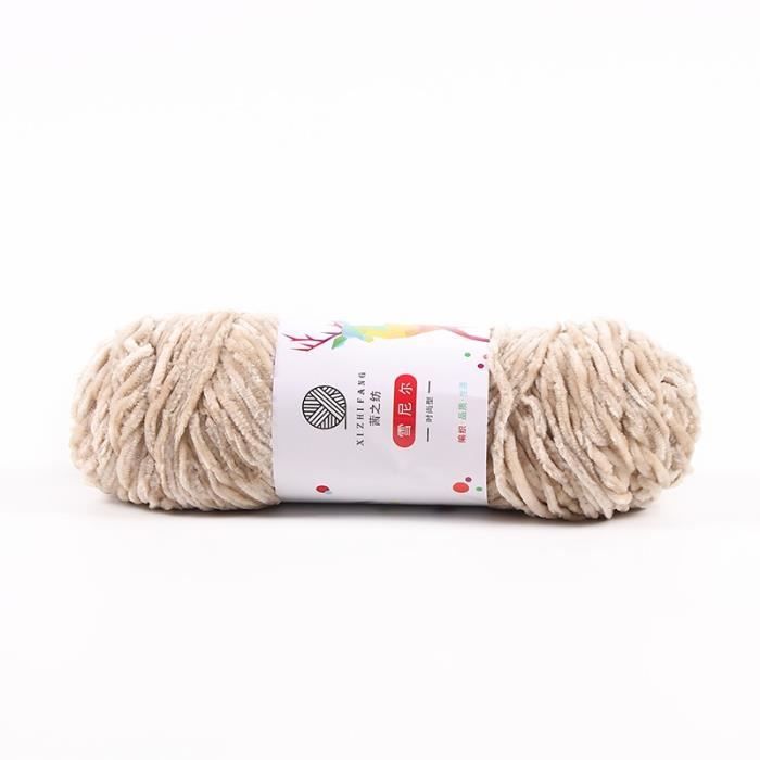 Fil de laine à tricoter en Chenille, 100g, mélange doux et épais