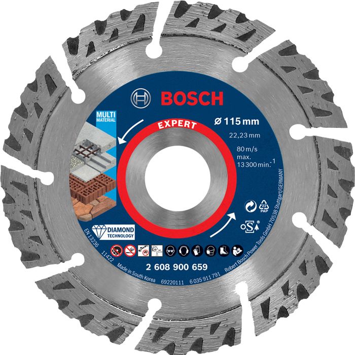 Bosch Lama Diamantata Expert For Universal – 125x2,2x12mm, Per Taglio Metallo E Materiali Edili, Attacco Starlock, Disco Diamantato