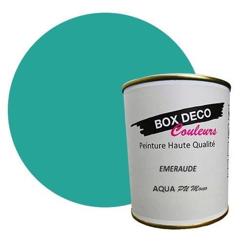 PEINTURE Teinte Vert Emeraude meuble bois intérieur à base d’acrylique aspect mat Aqua Bois - 750 ml - 9 m²