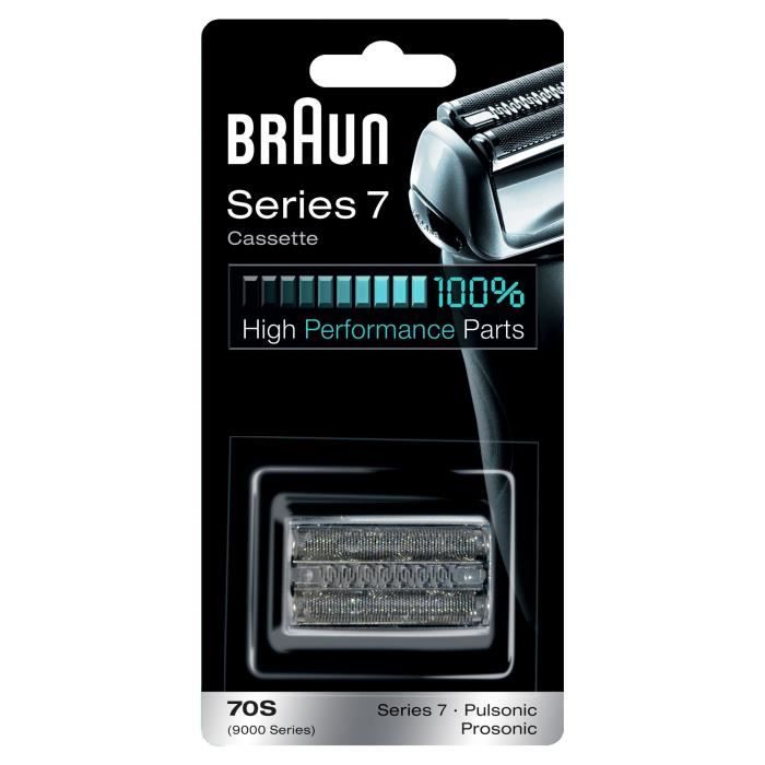 Tête de rasoir Braun Series 7 Pièce de Rechange Argentée - Compatible avec les rasoirs Series 7, 70S