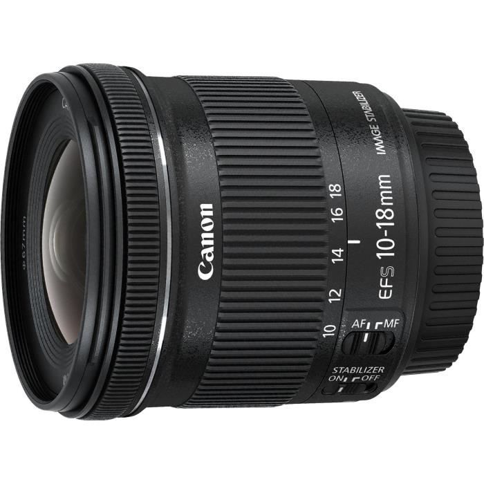 Objectif grand angle Canon EF-S 10-18 mm F/4,5-5,6 IS STM