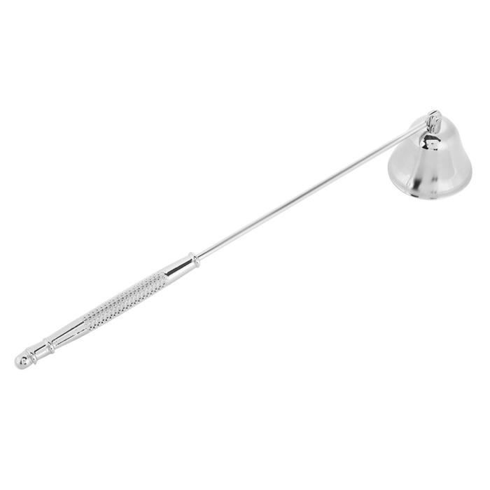 Éteignoir à Bougie En Acier Inoxydable Cikonielf – Cloche Anti-Souffle Longue Poignée 20,6 Cm, Extincteur Mèche Élégant Anti-Suies, Noir/Or/Rose Gold