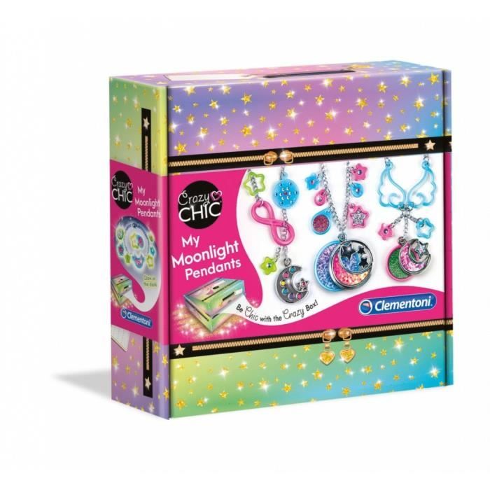 Jeu de création de bijoux - CLEMENTONI - CRAZY CHIC KOLOROWE MEDALIONY - Multicolore - Pour fille - 6 ans