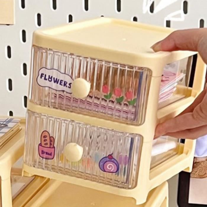 BSTKEY Organiseur Bureau 2 Niveaux Jacinthe D'Eau Naturelle - Panier Tissé Main Rangement Fichiers & Revues Éco
