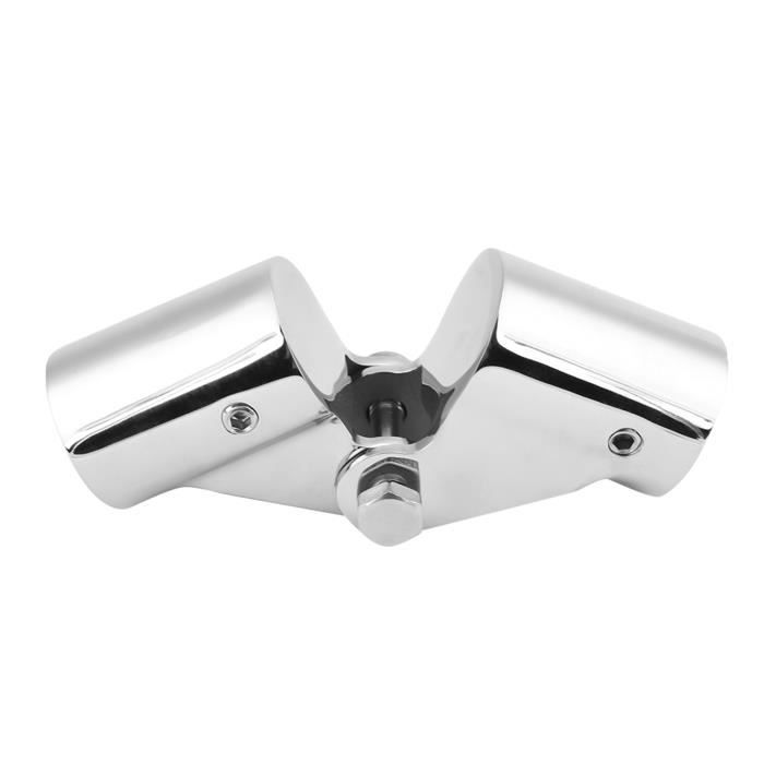 Raccord Pivotant Inox 316 - Connecteur Pliant à 180° Pour Tube 22/25 Mm, Marin, Résiste à L'eau Salée, Finition Miroir