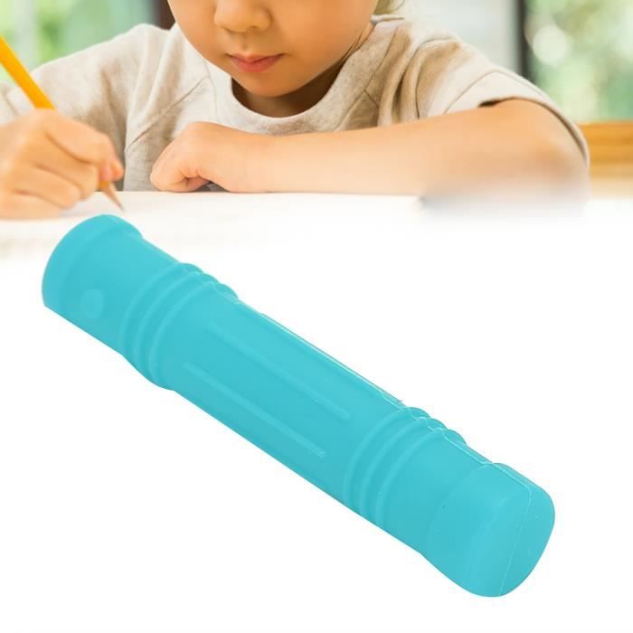 Chewy Tube Crayon à Mâcher Sensoriel Silicone - 3 Embouts Anti-Stress Pour Enfants Accessoire Stylo Mastication