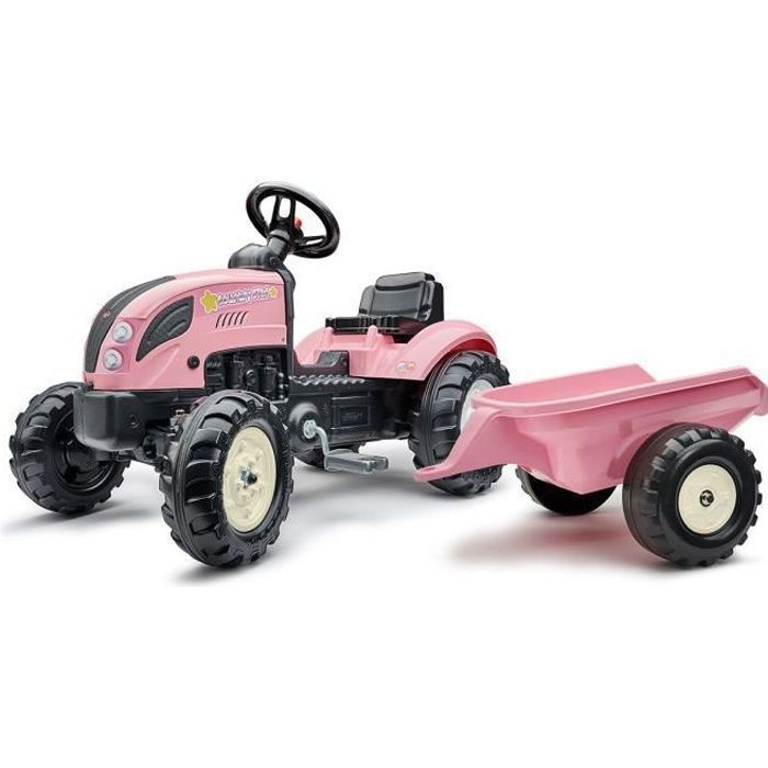 HOMCOM Tracteur à pédales tractopelle pelleteuse articulée enfant