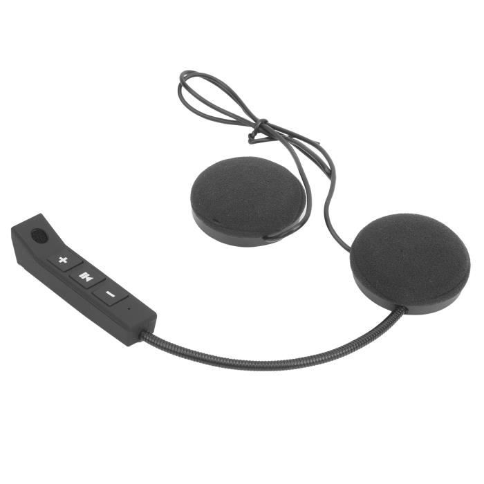 Écouteurs Bluetooth 5.3 Pour Casque De Moto - Étanches, Avec Micro - Noir