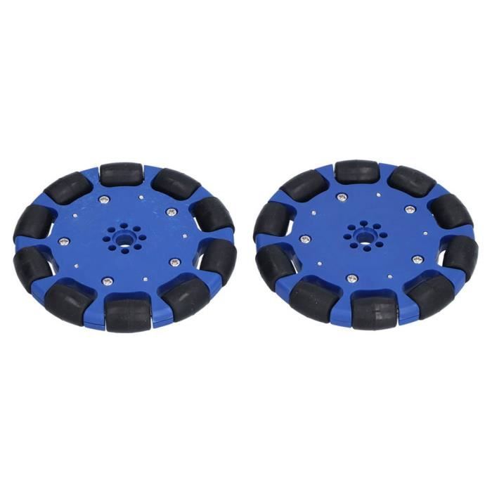 Roue Omnidirectionnelle Double 100 Mm Pour Robot - 20 Kg - 14049 - Nylon Et Caoutchouc