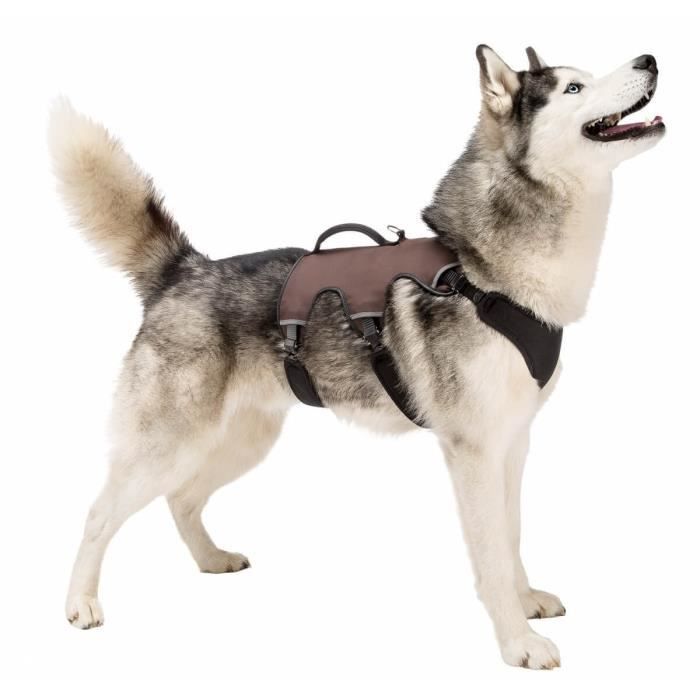 Harnais Ferplast Ergotrekking, marron pour chien  - taille S : tour de poitrail 46 - 56 cm