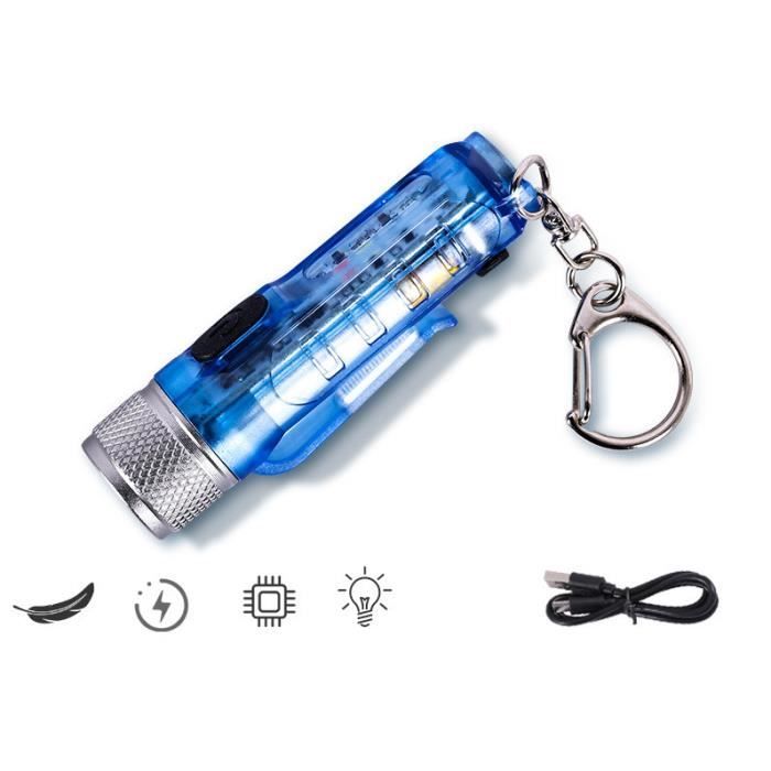 Lampe De Poche LED Mini USB Rechargeable - Porte-clés - Étanche Pour Camping