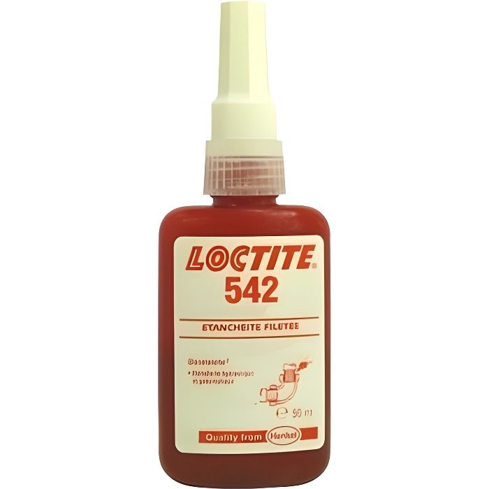 Produit détanchéité - LOCTITE - Oléoétanche 542 - Pour raccords filetés fins - Flacon de 50 ml