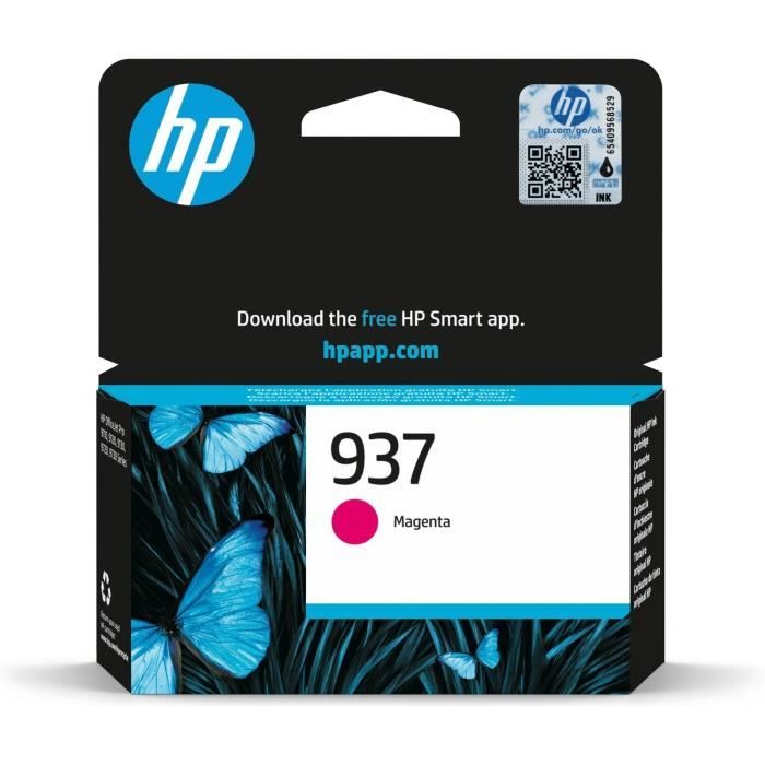 HP 937 Cartouche dencre Magenta authentique (4S6W3NE) pour HP OfficeJet Pro 9110/9120/9130/9720/9730