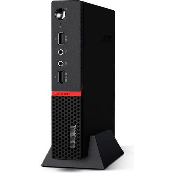 Lenovo ThinkCentre M715q Tiny, 3 GHz, AMD A, A10-9700E, 8 Go, 500 Go, Windows 10 Pro