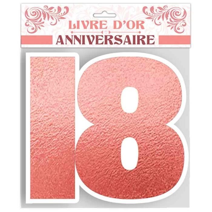 Livre D Or 18 Ans Rose Blanc 25x28 Cm R1494 Cdiscount Beaux Arts Et Loisirs Creatifs