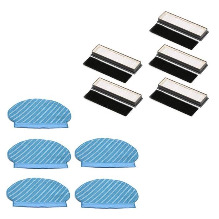 Kit Accessoires Pour Robot Aspirateur ECOVACS Deebot Mini - Serpillères Microfibre, Sacs Poussière, Brosses Latérales