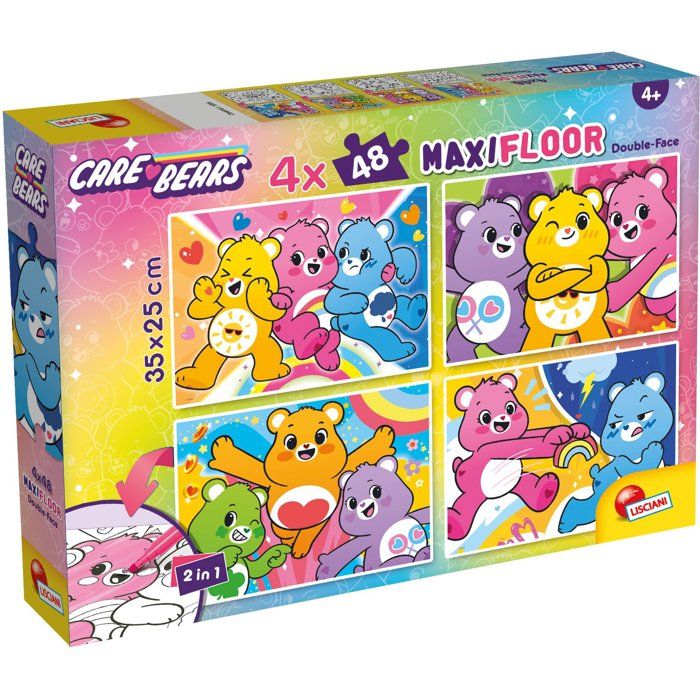 Lisciani Puzzle MaxiFloor Care Bears 4 x 48 pièces - vue 4