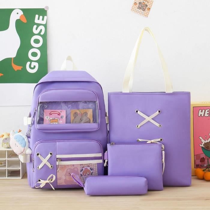 Sac a dos fille grande capacite enfants cartable Design simple sac a dos cartable A16 Cdiscount Bagagerie Maroquinerie