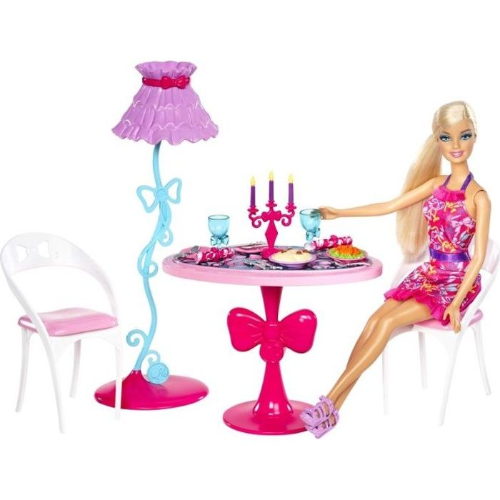 Poupée et mobilier Barbie - Salle À Manger - Mattel - Assortiment - Fille -  A partir de 3 ans - Cdiscount Jeux - Jouets