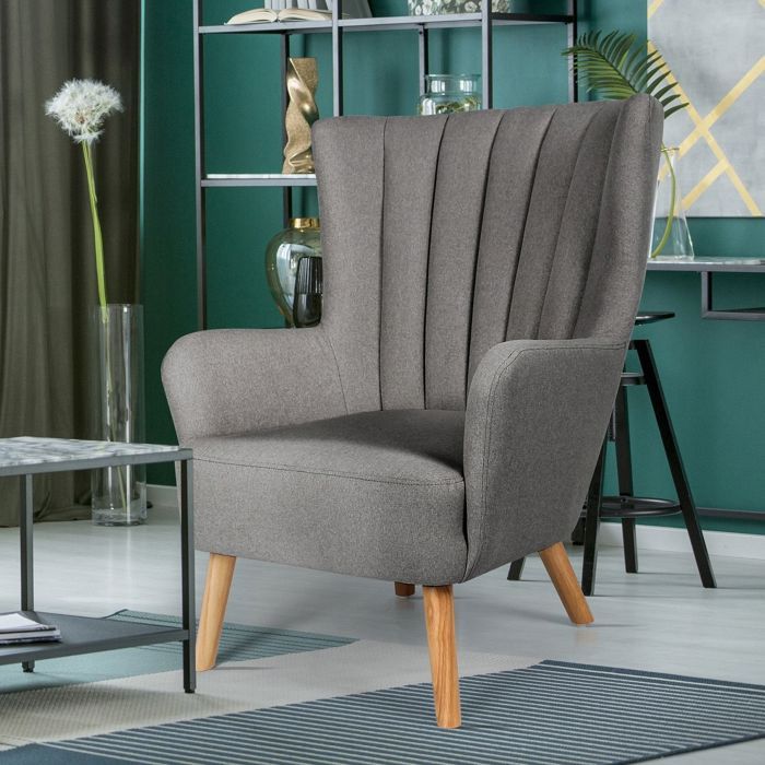 Fauteuil scandinave Vidal Gris