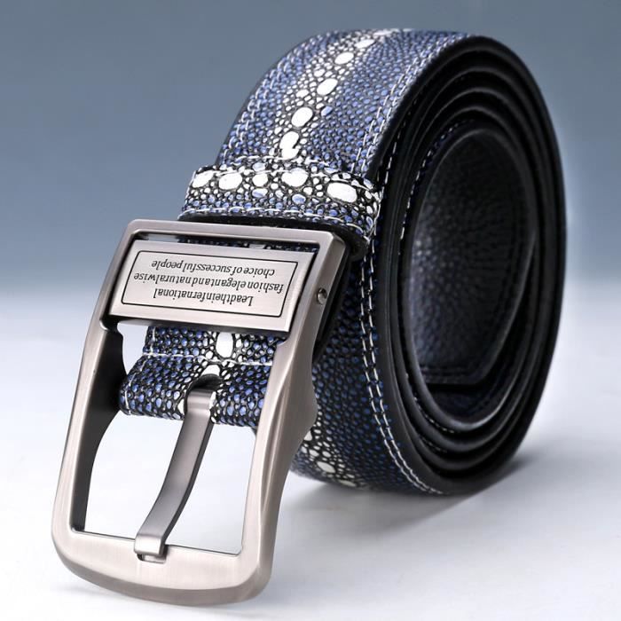 Ceinture Cuir King Size Homme 145 Cm - Noire à Cliquet - Occasion Comme Neuve