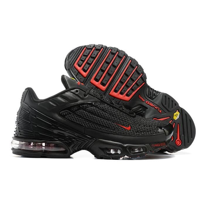 Baskets Nike Air Max Plus TN Noir Rouge Lacets Synthetique Couleurs multiples Cdiscount Chaussures