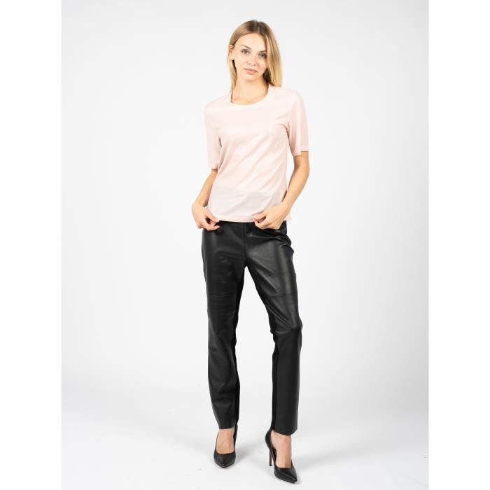 T-shirt PINKO Manches à Fourrure Synthétique - Taille M/38 - Couleur Beige/bleu - Occasion Très Bon état