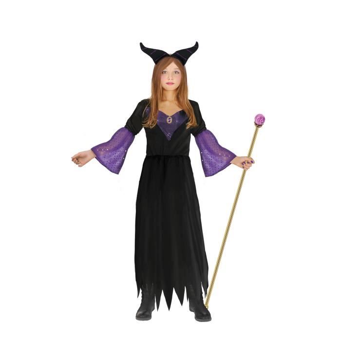 OBEEII Déguisement Maléfique Fille – Robe Tutu Avec Ailes Et Bandeau – Halloween Carnaval – Enfant 3-10 Ans