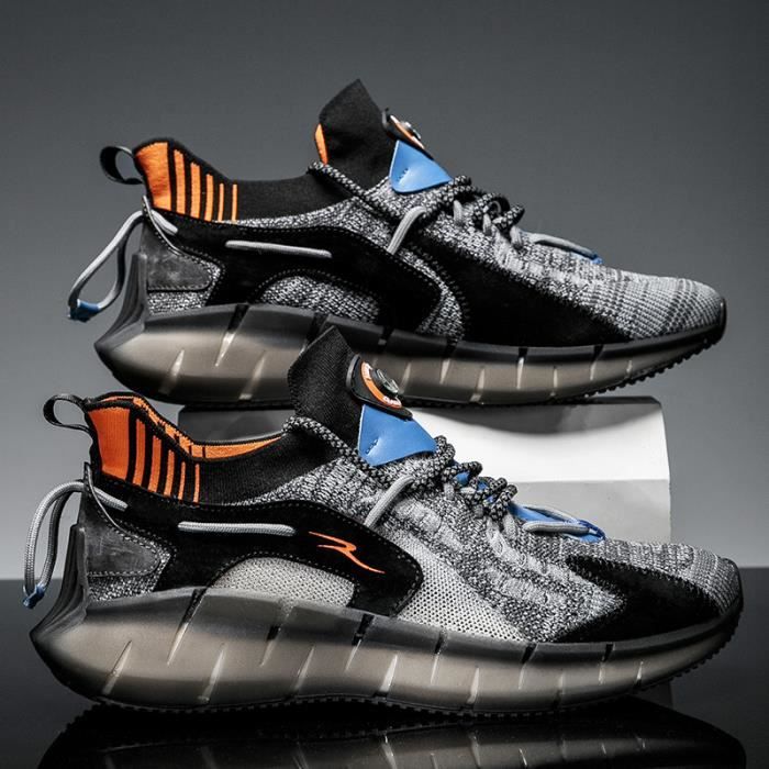 Baskets Garçon En Maille Légère - Chaussures Sport Basket-ball - Confortables, Respirantes - Taille 5-14 Ans