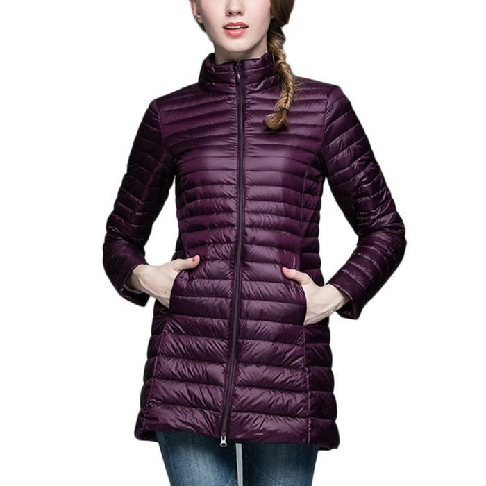 Doudoune MISSMAO Femme Legere Chaud Avec Rembourrage Duvet Violet Violet Cdiscount Pret a Porter