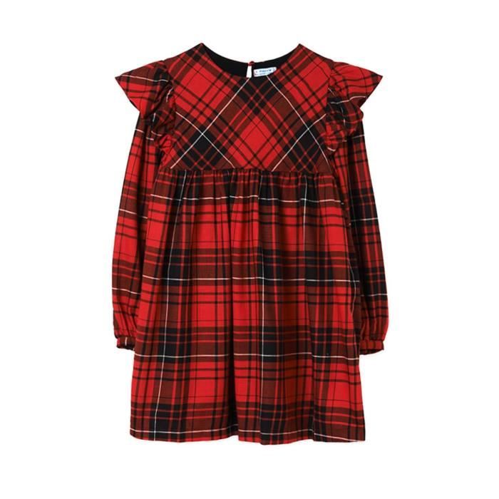 Robe Mayoral Tartan Rouge pour Fille Rouge Cdiscount Pret a Porter