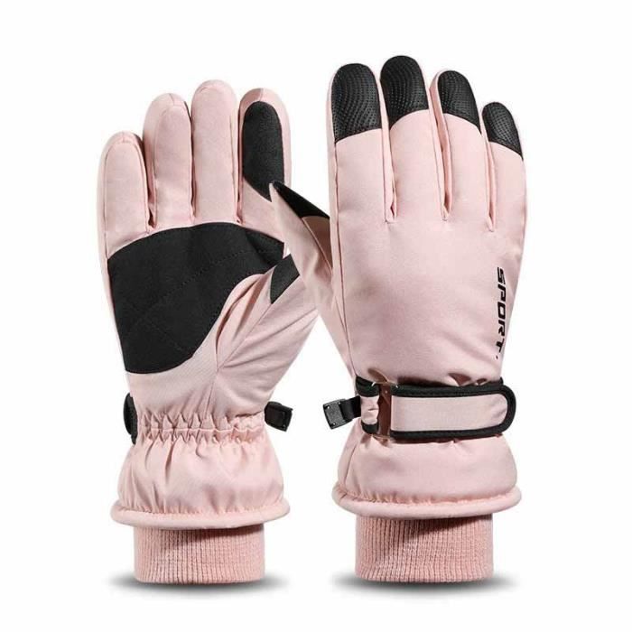 Gants D'hiver Imperméables Et Coupe-vent Feelorna - Avec Doublure Polaire Et écran Tactile - Pour Ski, Vélo, Randonnée
