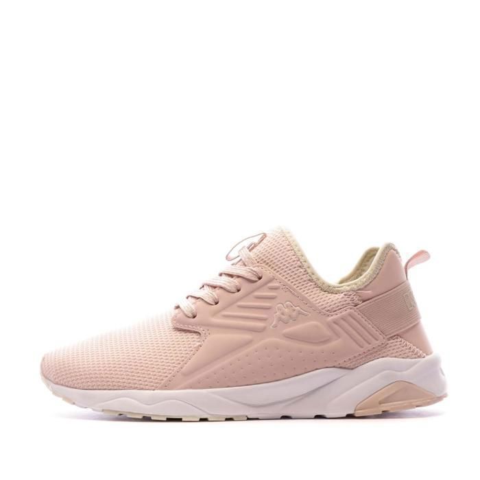 Kappa San Puerto - Baskets fille rose tige basse textile lacets semelle caoutchouc