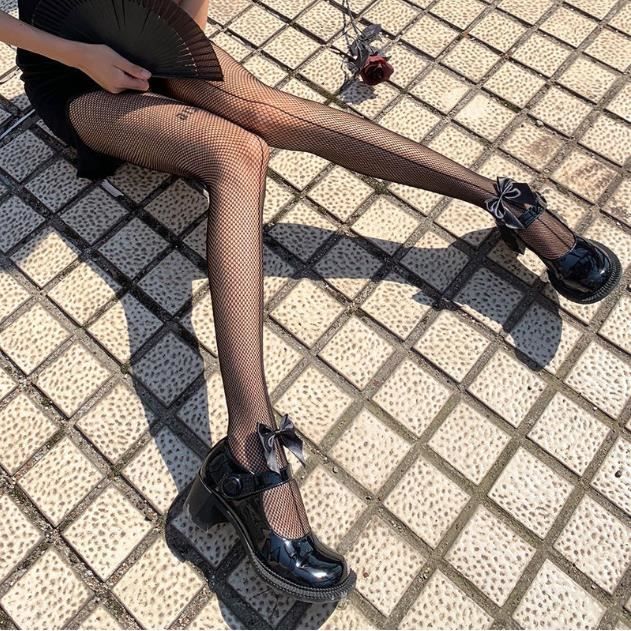 Bas Blancs Femme Avec Nœud - Chaussettes Hautes Montantes Élastiques Pour Cosplay, Soirée, Halloween