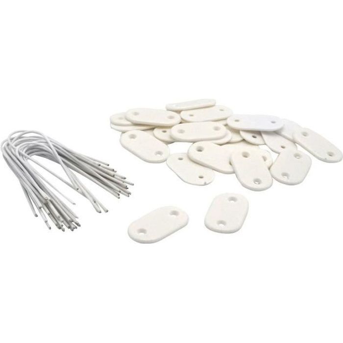 Set de 26 fixations pour mailles NATURE Attache + brin 14 cm fil de fer plastifié