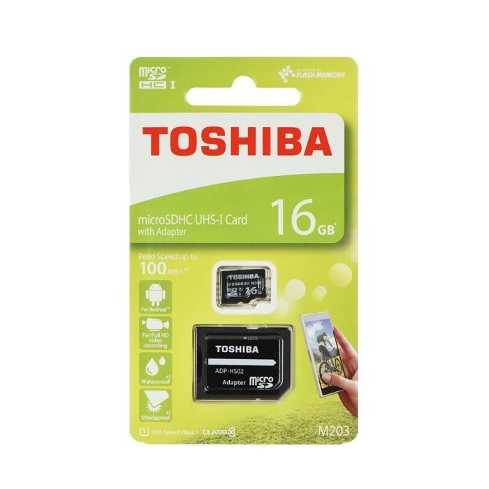 Carte mémoire MicroSDHC TOSHIBA M203 Compatible Smartphones Haute capacité