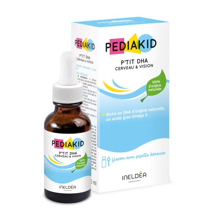 PEDIAKID® P’tit DHA - Développement physique et mental - Dès la naissance - Sans additifs ni arôme ni gluten - 30ml