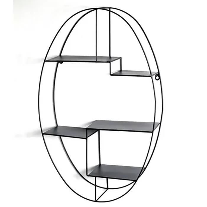 Etagère murale en métal laqué noir - Longueur 44 x Hauteur 71 x Profondeur 16 cm Etagère murale en métal laqué noir - Longueur 44 x Hauteur 71 x Profondeur 16 cm