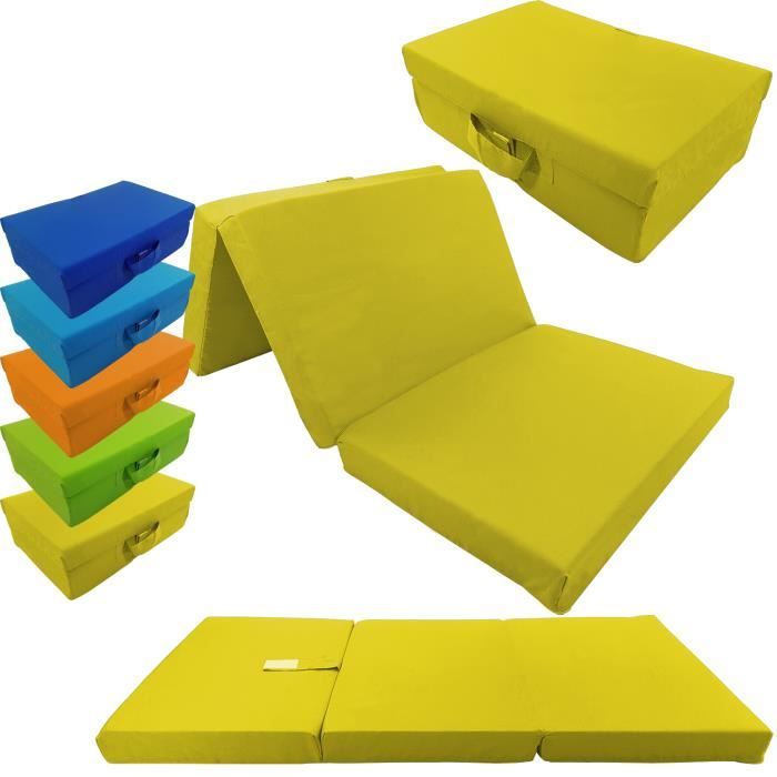 Matelas Pliant Pour Enfants De Proheim 1 X 60 X 6 Cm En Jaune Matelas D Appoint Pliable Transportable Pour Enfants Cdiscount Maison