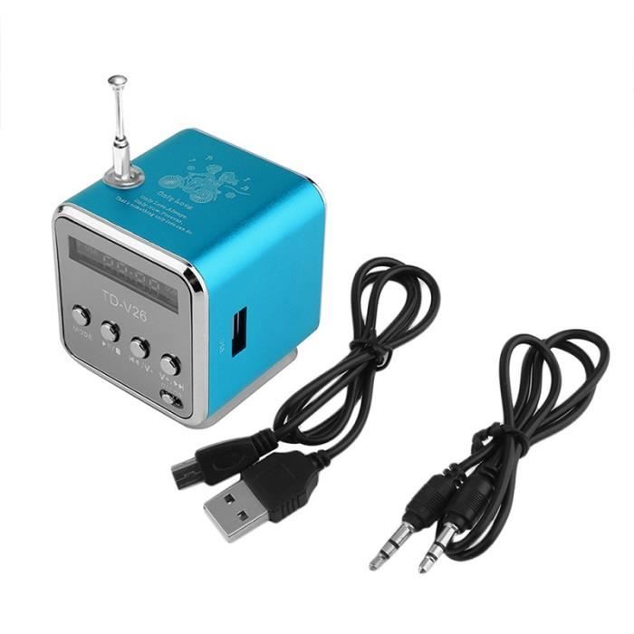 Mini haut-parleur USB Portable lecteur de musique MP3/4 prise en charge de la carte SD TF Radio FM stéréo USB 2.0